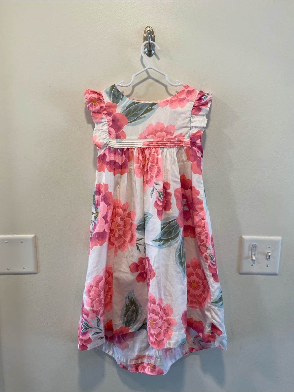 Tea coklection girls Cassie floral dress high-low hem peonie print size 8